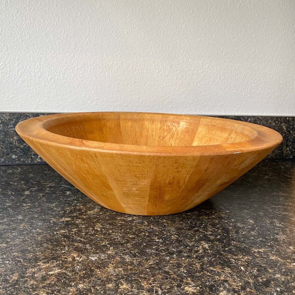 Large wooden bowl